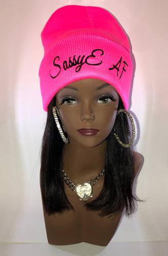 Neon Pink SassyE Beanie