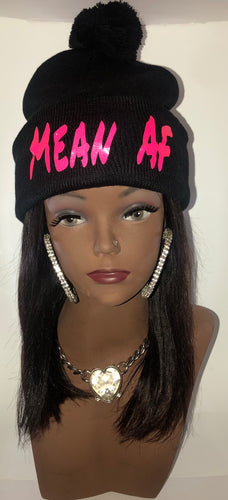 Black MEAN AF Beanie